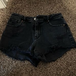 Black Denim Shorts